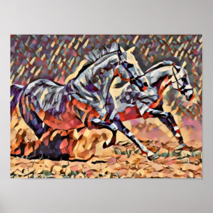 Caballos salvajes abstraen el arte occidental anim
