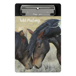 Caballos Salvajes Mustang Portapapeles Mini Escuel