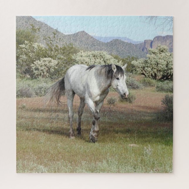 Caballos salvajes, vida silvestre, puzzle (Vertical)