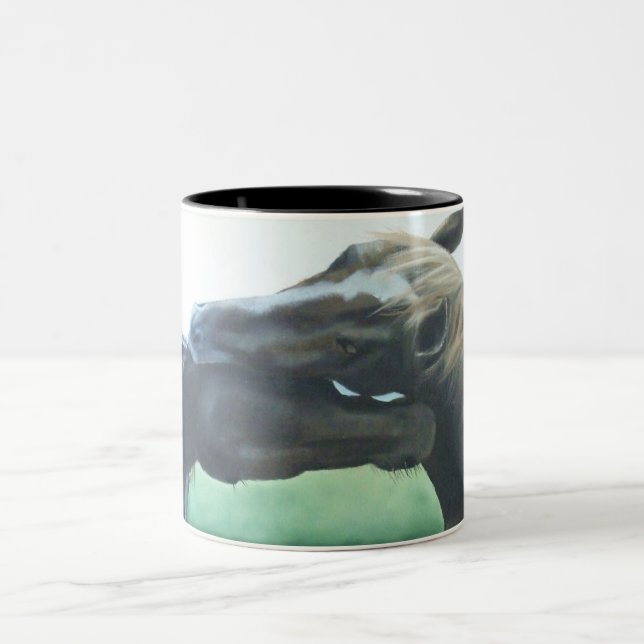 Caballos, taza de café del caballo, taza de los (Centro)