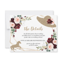 Caballos y Gorras Bodas detalles tarjetas de gabin