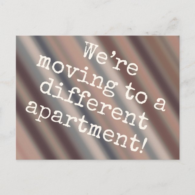 Cabaña Chic Tarjeta Postal de Nuevo Apartamento (Anverso)