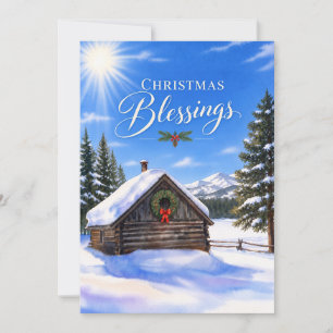 Cabaña de Montaña Bendiciones de Navidad