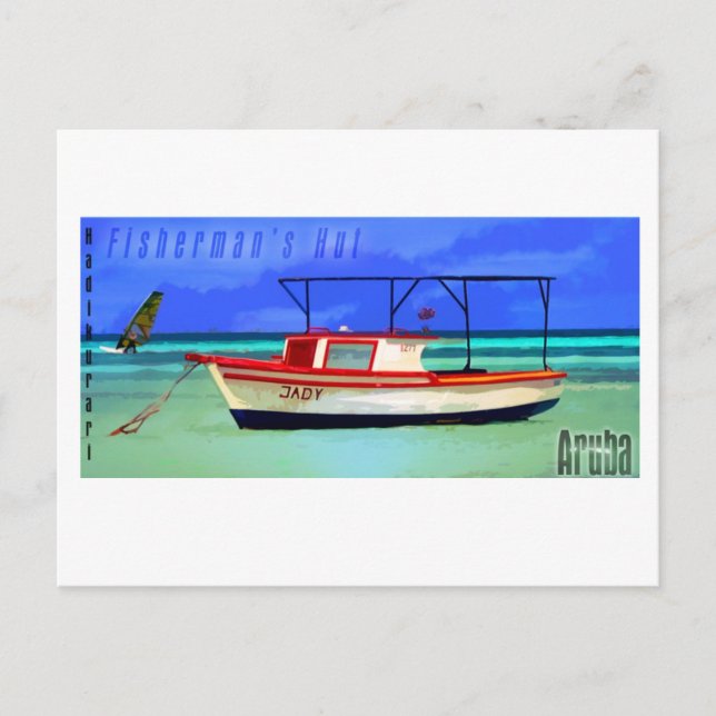 Cabaña de Pescador Aruba Tarjeta Postal (Anverso)