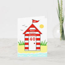 Cabaña de Playa Tarjeta 40º Cumpleaños