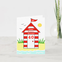 Cabaña de Playa Tarjeta 40º Cumpleaños