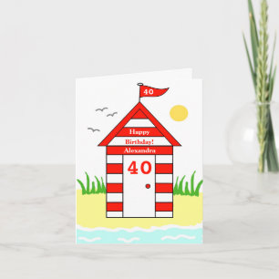 Cabaña de Playa Tarjeta 40º Cumpleaños