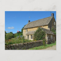 Cabaña inglesa con postal de jardín