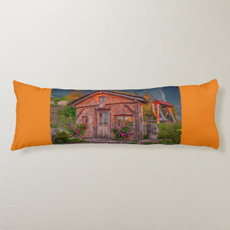 Cabaña mágica de almohada corporal al sol matutino