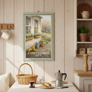 Cabañas Acogedoras 2026 – Un Calendario de Acuarel