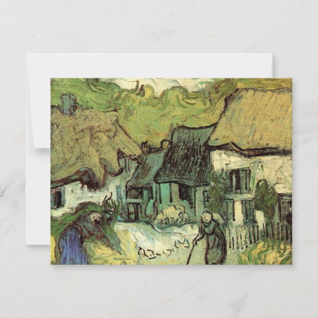 Cabañas de paja en Jorgus por Vincent van Gogh (Anverso)