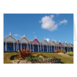 Cabañas tradicionales de la playa británica
