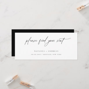 Cabecera de la tarjeta de asiento de mesa del Boda