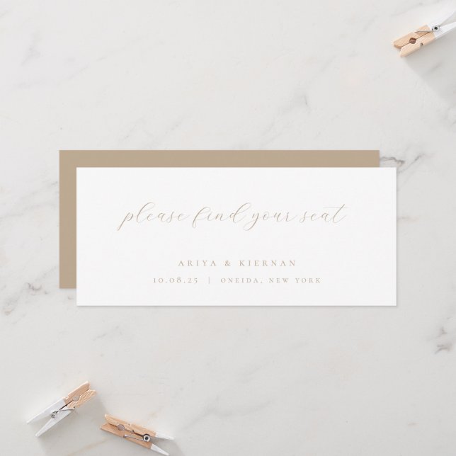 Cabecera de la tarjeta de asiento de mesa del Boda (Anverso/Reverso In Situ)
