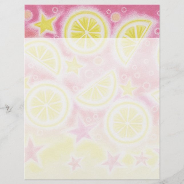 Cabecera de membrete rosa de Lemonade (Anverso)