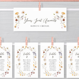 Cabecera del gráfico de asientos Tarjeta de flores