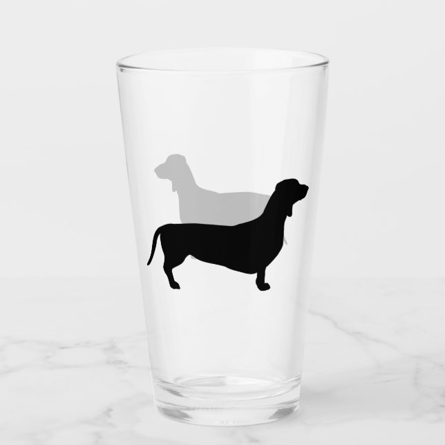 Cabello corto de Dachshund - Silhouette 1 (Anverso)