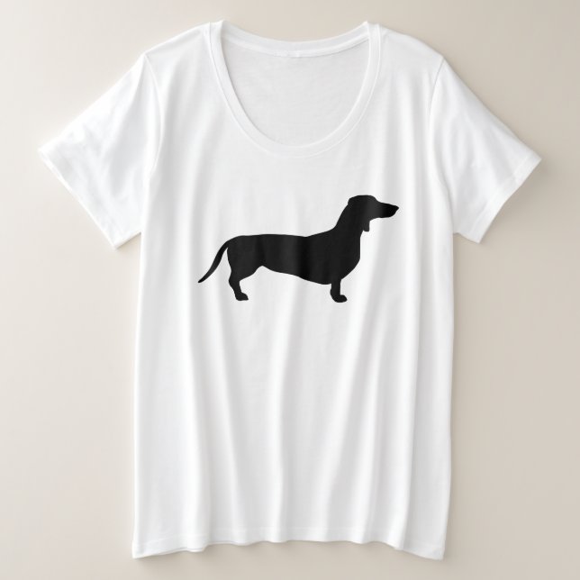 Cabello corto de Dachshund - Silhouette 1 (Anverso del diseño)
