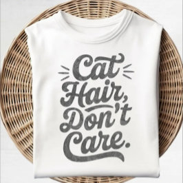 Cabello de gato no le importa la camiseta