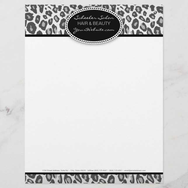 Cabello de Personalizado de papel de leopardo de n (Anverso)