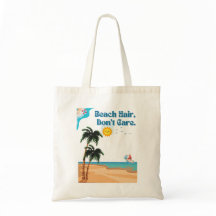 Cabello de playa, bolsa de tote.