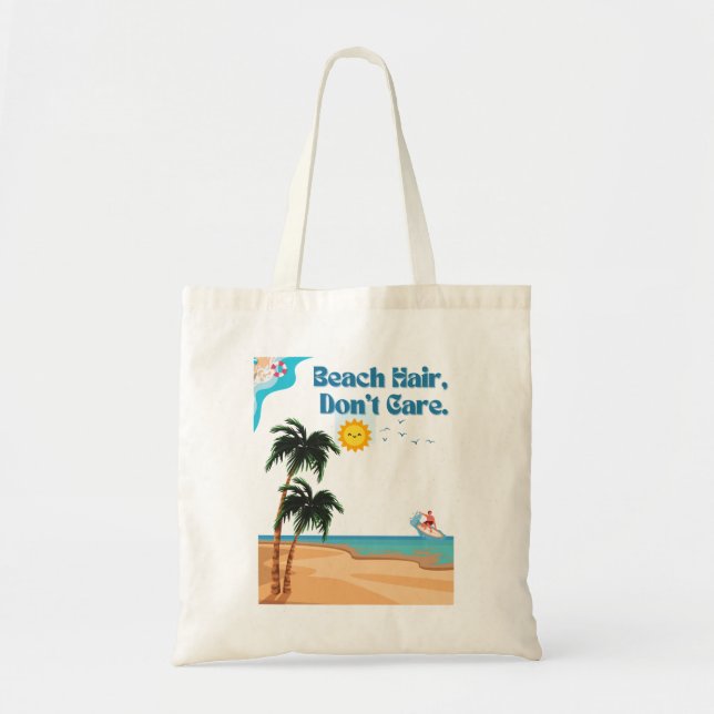 Cabello de playa, bolsa de tote. (Frente)