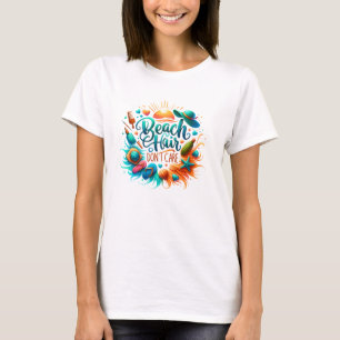 Cabello de playa no le importa la camiseta - color