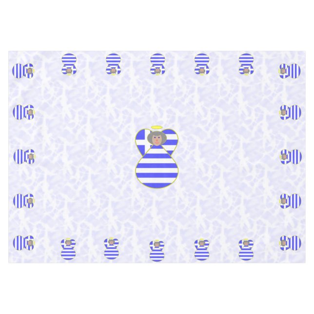 Cabello gris Angel griego vestido con manteles de  (Frente (Horizontal))