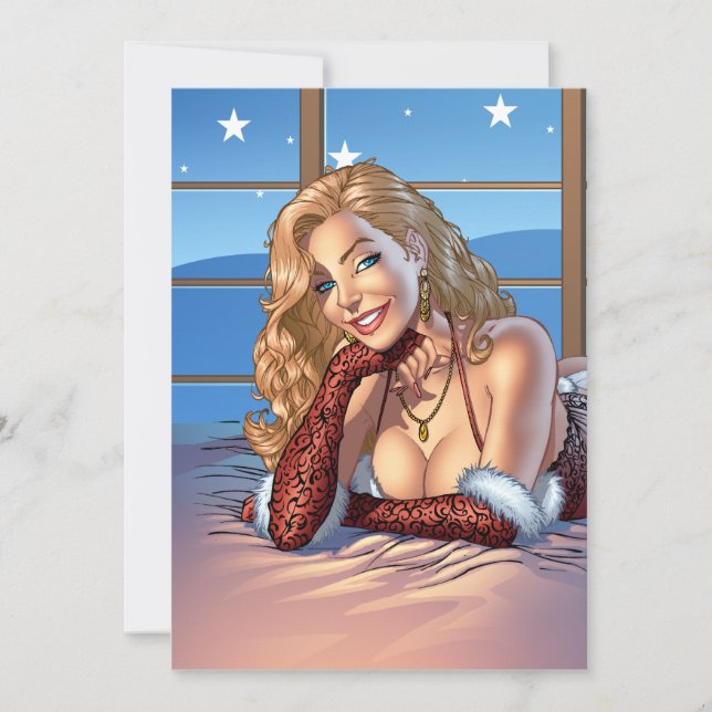 Cabello rubio, Ilustracion de belleza con ojos azu (Anverso)