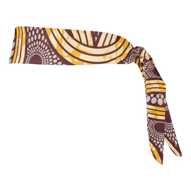 Cabeza africana de Ankara Kitenge Gold (Girar 90)