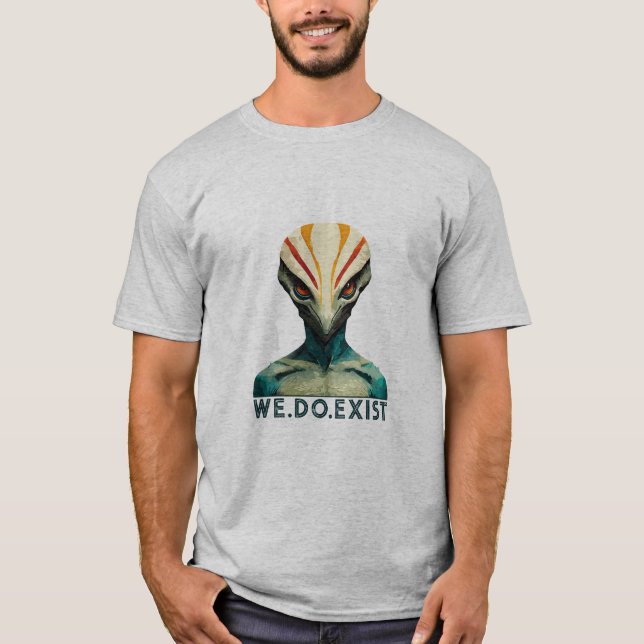 Cabeza Alien - Existe Camiseta (Anverso)