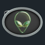 Cabeza alienígena metalizado 04 hebilla de cinturó<br><div class="desc">Un diseño de cabeza de alieno metálico.</div>