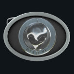 Cabeza alienígena metalizado 05 hebilla de cinturó<br><div class="desc">Un diseño de cabeza de alieno metálico.</div>