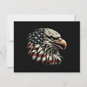 Cabeza de águila calva bandera americana USA Patri