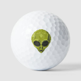 Cabeza de Alien Verde Bola de Golf Personalizada