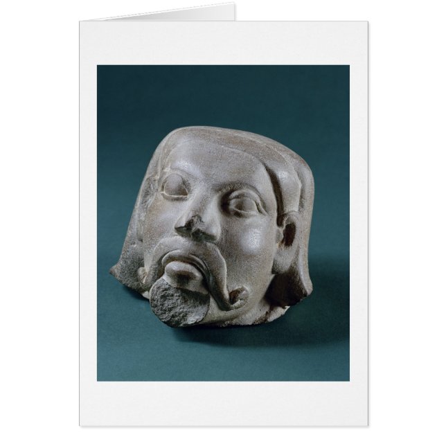 Cabeza de arenisca hinchada de un extranjero, Sarn (Frente)