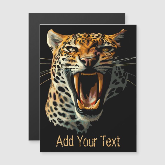 Cabeza de ataque ruidosa de leopardo (Anverso/Reverso)