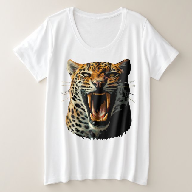 Cabeza de ataque ruidosa de leopardo (Anverso del diseño)