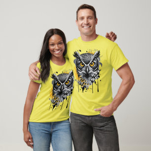 Cabeza de búho - Camiseta de búho - Camisetas de l