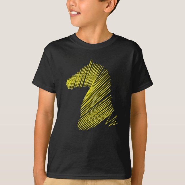 Cabeza de Caballo Abstracta – Camiseta de Arte de  (Anverso)