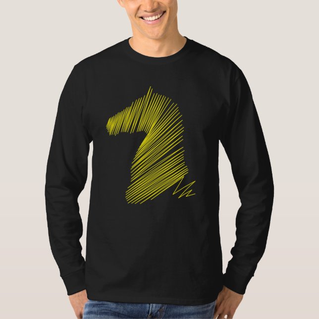 Cabeza de Caballo Abstracta – Camiseta de Arte de  (Anverso)