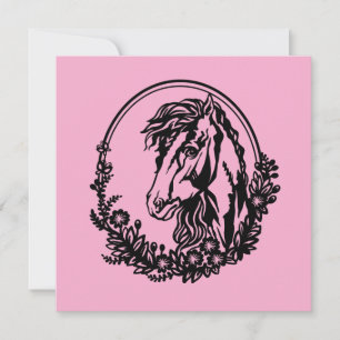 Cabeza de caballo con flores