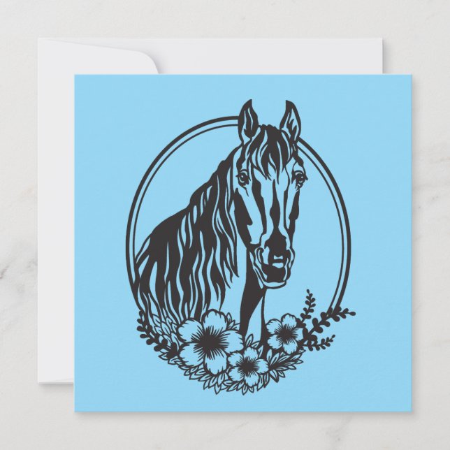 Cabeza de caballo con flores (Anverso)