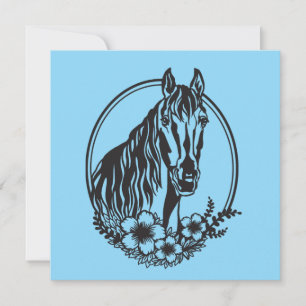 Cabeza de caballo con flores