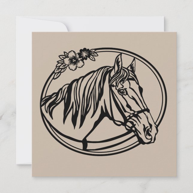 Cabeza de caballo con flores (Anverso)