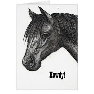 Cabeza de caballo: Dibujo: Howdy: El llegar