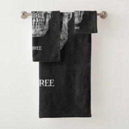 Cabeza De Cráneo Gótica Personalizado Blanco Y Neg