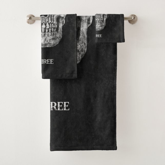 Cabeza De Cráneo Gótica Personalizado Blanco Y Neg (In situ)