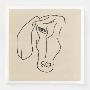 Cabeza de Dachshund, servilleta de papel de dibujo