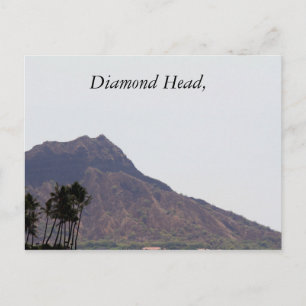 Cabeza de diamante, fotografía, Hawaii, tarjeta po